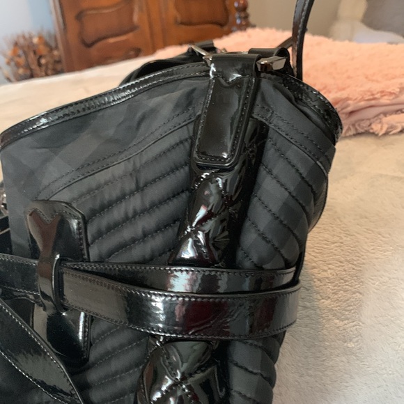 Burberry dark charcoal/ black Biker Beat Medium Hobo bag. Gorgeous. - Picture 5 of 10